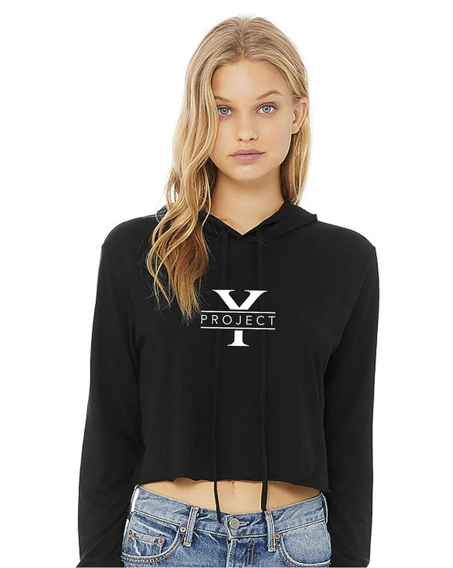 Cropped Long Sleeve Hooded T-Shirt  8512